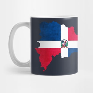 Dominican Republic Map as Flag Mug